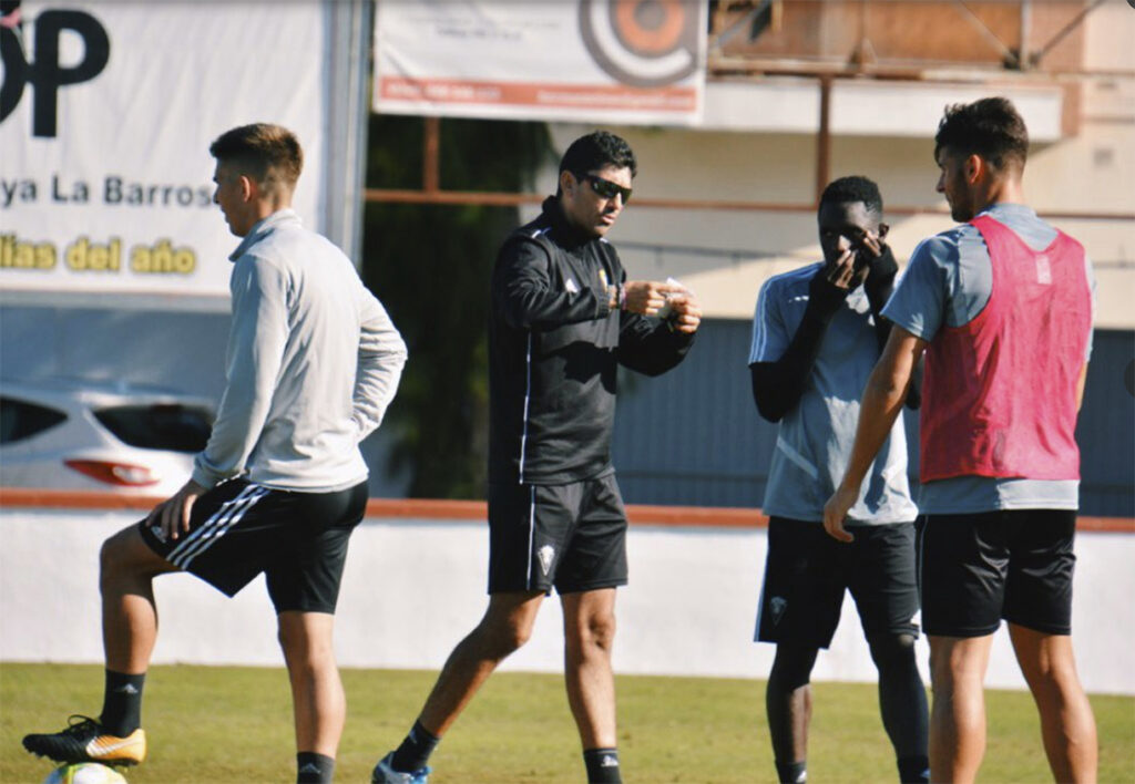 Entrenamiento del Coria C.F. con Samu
