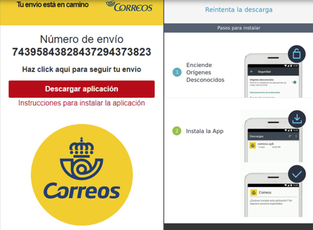 Estafa suplantando a correos