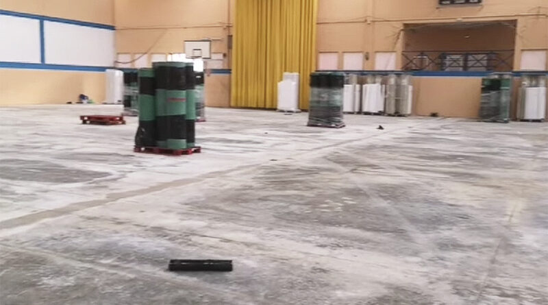 Obras en la pista de Marina Alabau