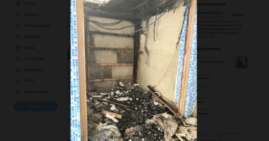 Incendio en el club deportivo Simón Verde Sport