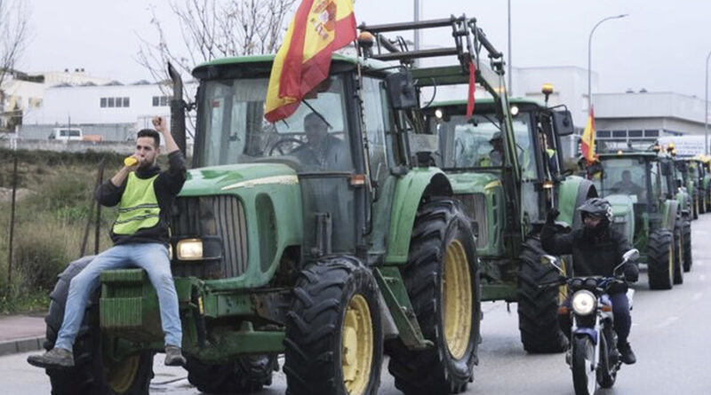 Las protestas de los agricultores cierran Sevilla mañana