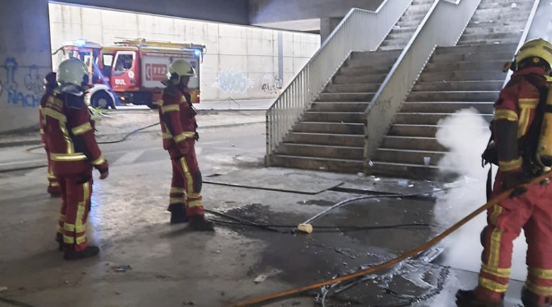 Incendio en el intercambiador metro-bus de Mairena del Aljarafe