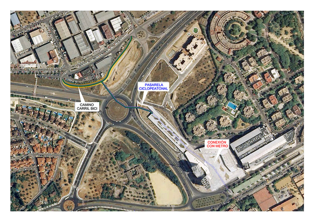 Plano del montaje pasarela PISA